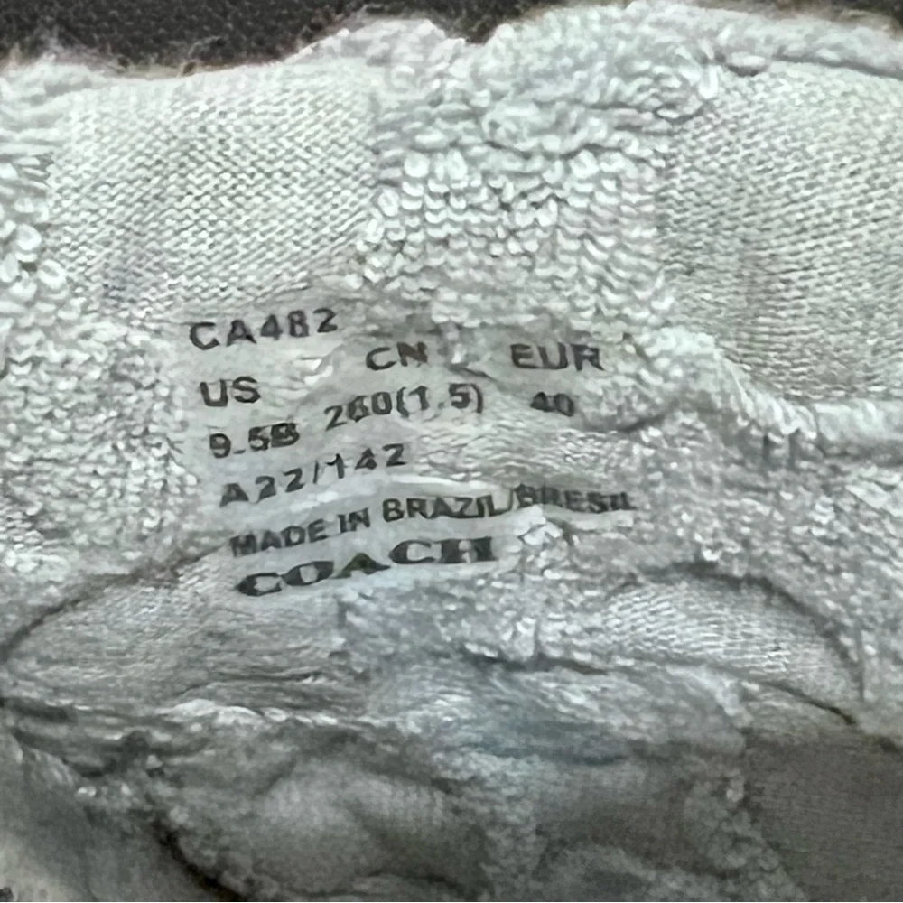 Coach Bridgett Sandal In Signature Terry Cloth Size 9.5 Aqua (Light Blue) - Picture 11 of 14